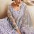 Lavender Net Sequins embroidery Semi Stitched Lehenga choli Dupatta