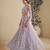 Lavender Net Sequins embroidery Semi Stitched Lehenga choli Dupatta