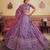 Lavender Organza Sequins embroidery Semi Stitched Lehenga choli Dupatta