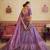 Lavender Organza Sequins embroidery Semi Stitched Lehenga choli Dupatta