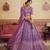 Lavender Organza Sequins embroidery Semi Stitched Lehenga choli Dupatta