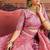 Pink Organza Sequins embroidery Semi Stitched Lehenga choli Dupatta
