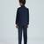 sequence suit set full sleeves blazer, shirt, pant and waist coat with bow tie - navy blue