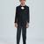 sequence suit set full sleeves blazer, shirt, pant and waist coat with bow tie - black