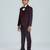 gentleman   s charm in sequence suit set full sleeves blazer, shirt, pant and waist coat with bow tie - wine