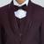 gentleman   s charm in sequence suit set full sleeves blazer, shirt, pant and waist coat with bow tie - wine