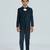 charm in sequence suit set full sleeves blazer, shirt, pant and waist coat with bow tie - tblue