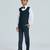 charm in sequence suit set full sleeves blazer, shirt, pant and waist coat with bow tie - tblue