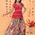 Trendy Georgette Kediya Style Embroidery And Digital Printed Pink Readymade Lehenga Choli