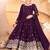 WINE Faux Blooming EMBROIDERY PARTY WEAR SUIT SET  