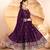 WINE Faux Blooming EMBROIDERY PARTY WEAR SUIT SET  