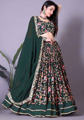 Multicolor  Heavy Latest  Festival Wear Lehenga Choli 1