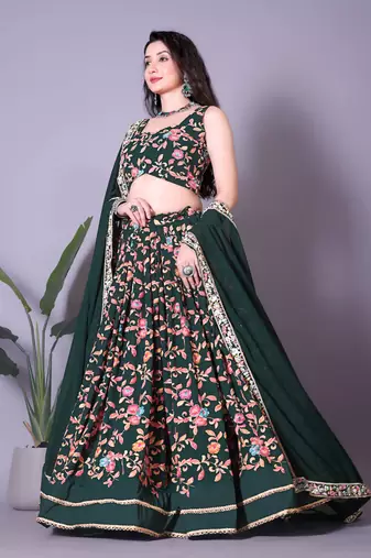 Multicolor  Heavy Latest  Festival Wear Lehenga Choli