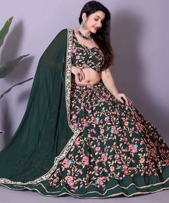 Multicolor  Heavy Latest  Festival Wear Lehenga Choli 3