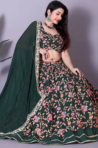 Multicolor  Heavy Latest  Festival Wear Lehenga Choli