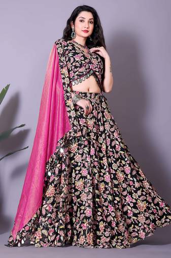 Multicolor Heavy Weeding Wear Lehenga Choli with Fancy Blouse