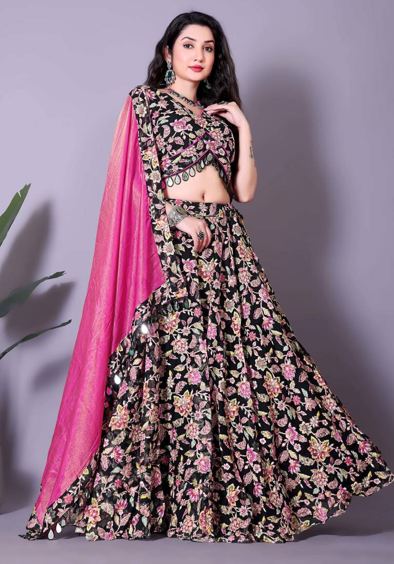 Multicolor Heavy Weeding Wear Lehenga Choli with Fancy Blouse