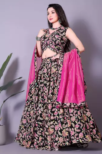 Multicolor Heavy Lehenga Choli with Fancy Blouse