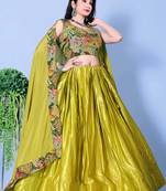 Yellow Heavy Designer Lehenga Choli with Fancy Blouse
