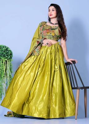 Yellow Heavy Designer Lehenga Choli with Fancy Blouse 3