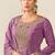 Lavender chinon silk embroidered skirt style suit