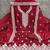 Women's maroon unstitched multi thread embroidery chanderi cotton dress material (in2006mrn)