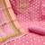 Women's pink unstitched weaving & handwork banarasi dress material (msmfc11575a)