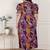 Miravan womens plus size floral print puff sleeve pure cotton fit flare magenta butterfly maxi dress