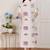 Miravan womens flex cotton short sleeve off white animal print a-line maxi dress