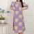 Miravan womens lavender floral printed a-line maxi dress