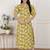 Miravan women's yellow printed puff sleeve floral  maxi party dress