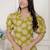 Miravan women's yellow printed puff sleeve floral  maxi party dress