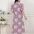 Miravan womens lavender floral printed a-line maxi dress