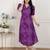 Miravan womens purple bandhni printed a-line maxi dress