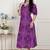 Miravan womens purple bandhni printed a-line maxi dress