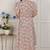 Miravan womens puff sleeve pure cotton printed maxi dress