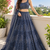 Navy Blue Net Lehenga with Heavy Sequins and Dori Party