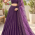 Purple Heavy Sequins and Dori Work Net Party Wear Lehenga