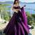 Purple Net Lehenga with Heavy Sequins and Dori Work | Designer Party Wear Wedding Lehenga Choli with Blouse