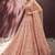 Blush Pink Georgette Lehenga with Sequins and Pearl Beads Work | Designer Bridal Party Wear Lehenga Choli with Blouse