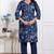 Miravan womens abstract printed cotton blue co-ord set