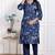 Miravan womens abstract printed cotton blue co-ord set