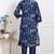 Miravan womens abstract printed cotton blue co-ord set