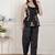 Miravan womens floral printed black pure cotton kurti with palazzo