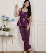 Miravan womens floral printed pure cotton a-line kurti and palazzo set