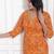 Miravan womens yellow bandhani printed straight kurti