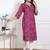 Miravan womens bandhej printed rayon kurti magenta