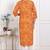 Miravan womens yellow bandhani printed straight kurti