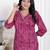 Miravan womens bandhej printed rayon kurti magenta