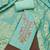 Women's sea green unstitched handwork & woven jaam cotton dress material (msmfc11587d)